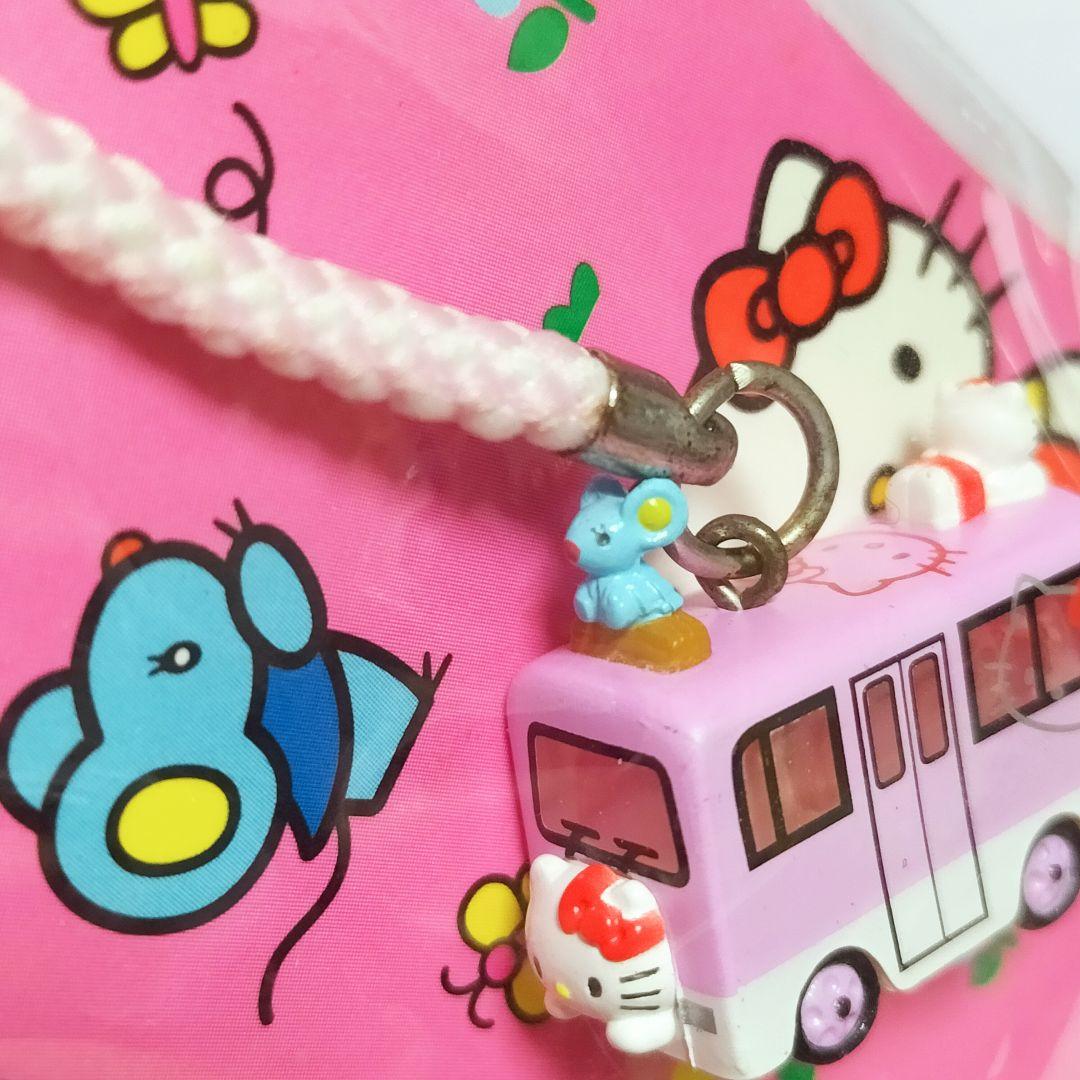 希少　レア　日本カーソリューションズ　ハローキティバス　ストラップ ピンク　根付