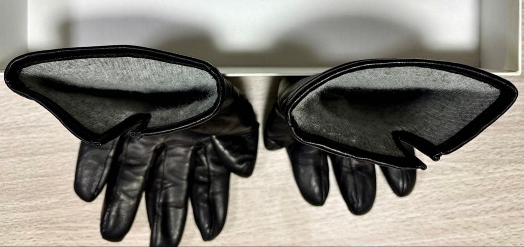 KURODA Italian Sheepブラック 羊革 手袋 24cm 日本製