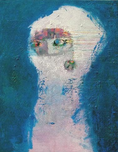 油絵 菅家令子 絵 絵画インテリア 額付(白) uF6-080215 人物 女性