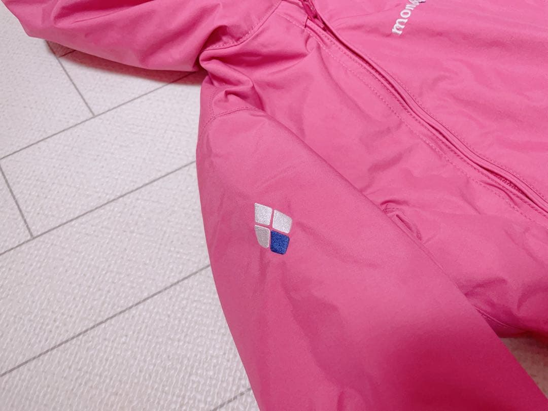 匿名配送 80 mont-bell ジャンプスーツ ピンク パウダーカバーオール