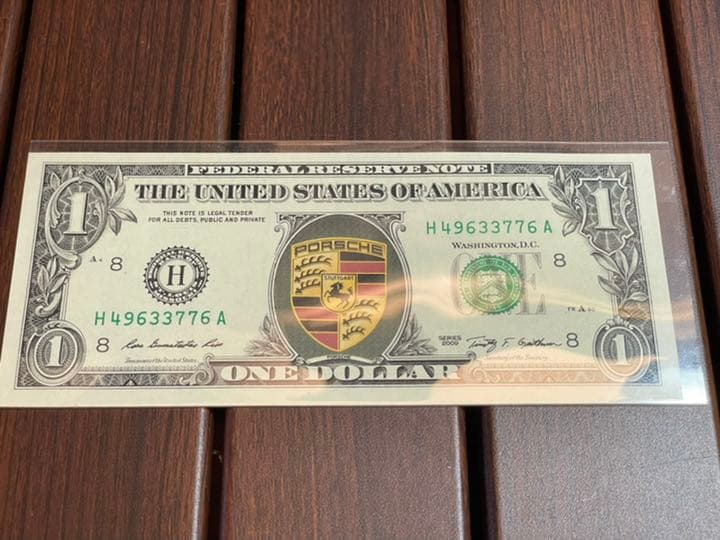 ポルシェ　1ドル札