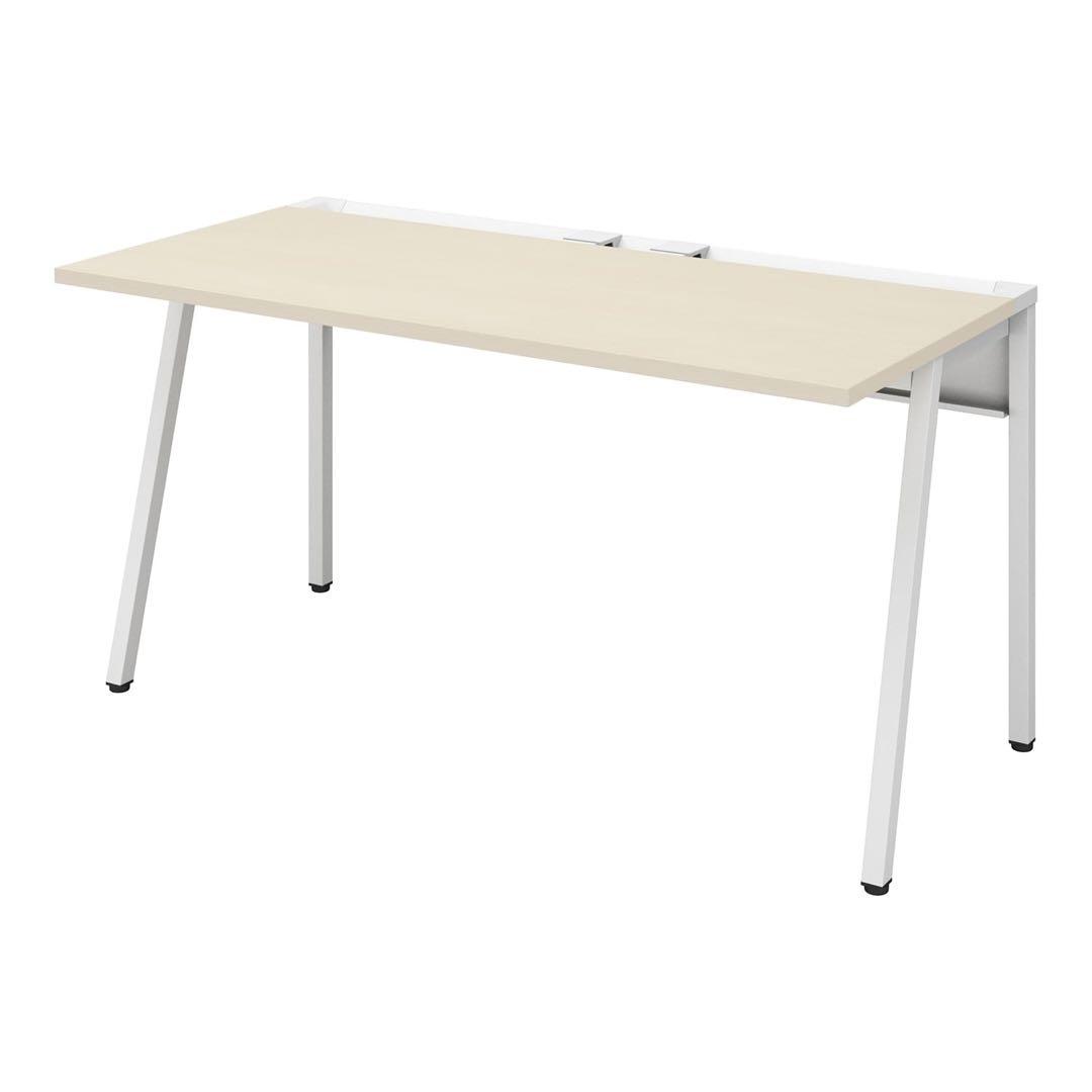 美品KOKUYO LEAN（リーン）デスク　平机　ナチュラル　引出なしW1400