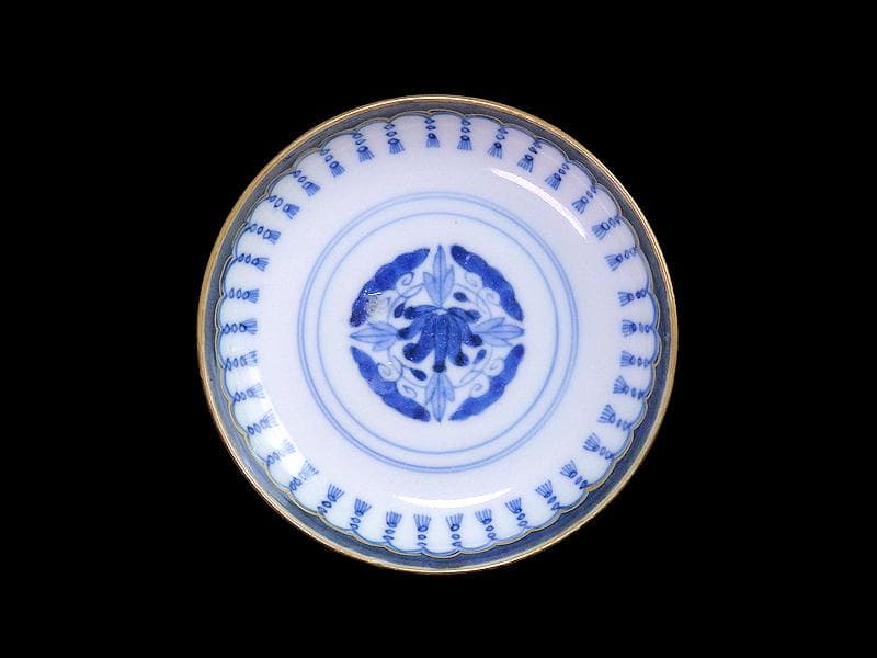 古伊万里　金襴手　鳳凰に牡丹の図　蓋茶碗　C002AS-fbrf