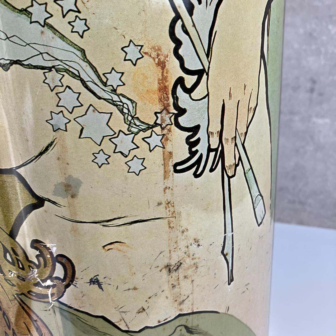 アンティーク　ミュシャ　サロンデサン　ゴミ箱　缶　昭和レトロ　傘立て　アイアン