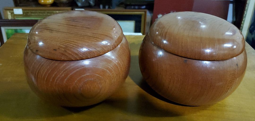 天然銘木碁器 碁筒 けやき