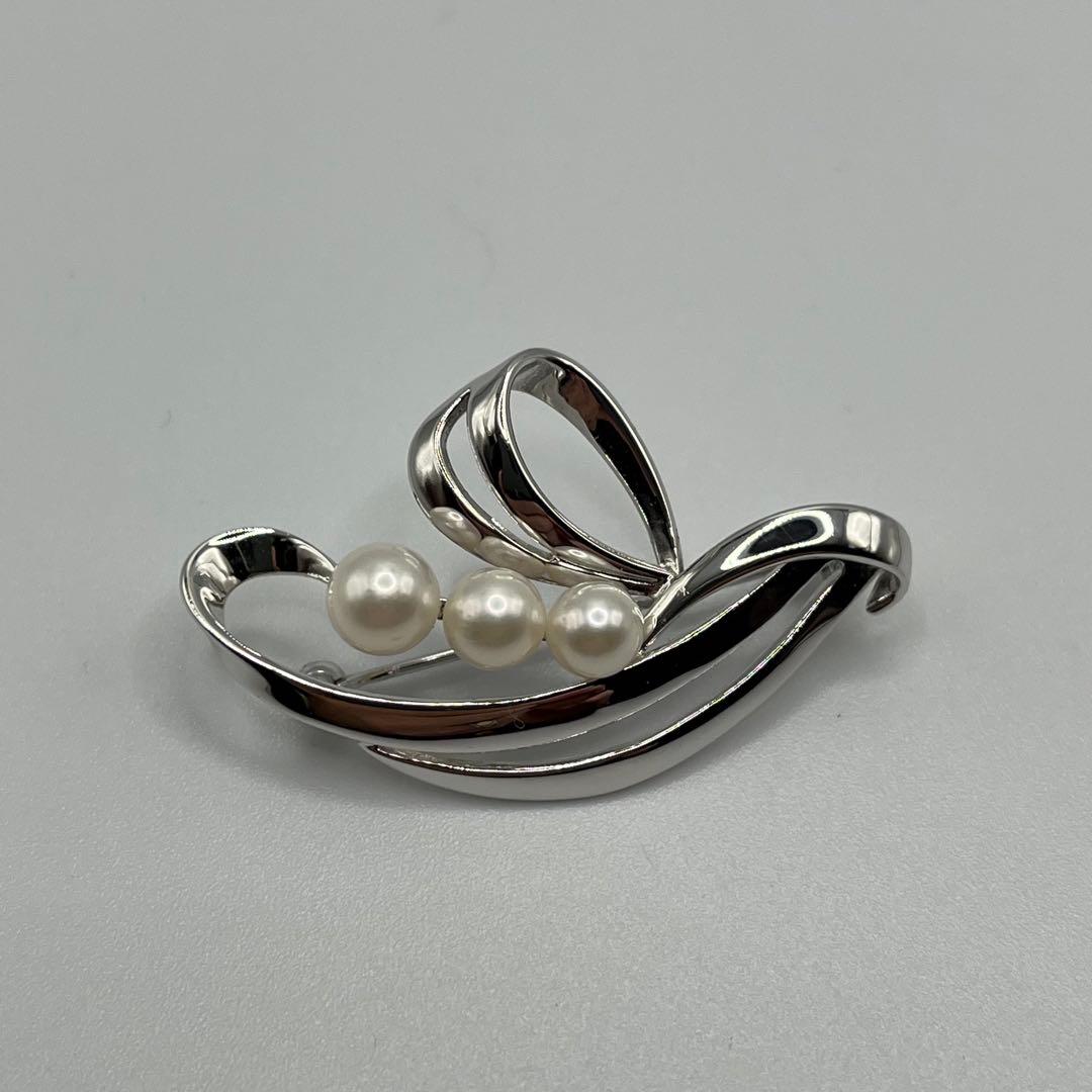 超レア！ヴィンテージ ミキモト アコヤパールブローチ M S・NHK 刻印