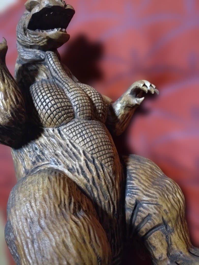ゴジラ　木彫り　彫刻　アンティーク