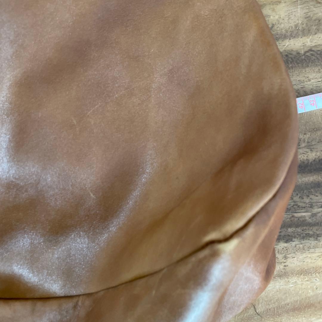 グッチ　ブラウンレザーショルダーバッグ