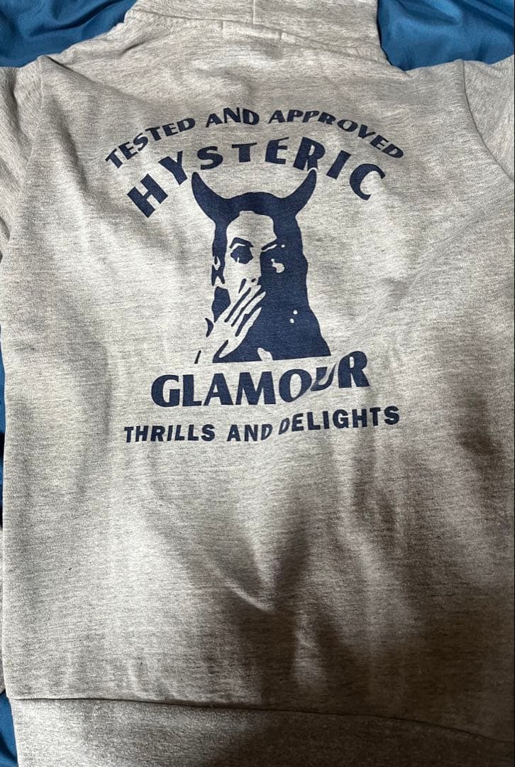ヒステリックグラマー　ジップ パーカー グレー　ガール