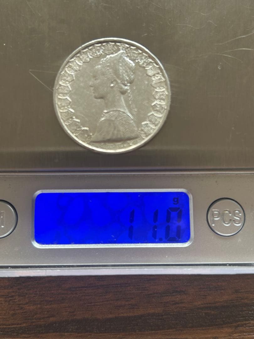 イタリア 500リラ 旧銀貨 船のデザイン1958年