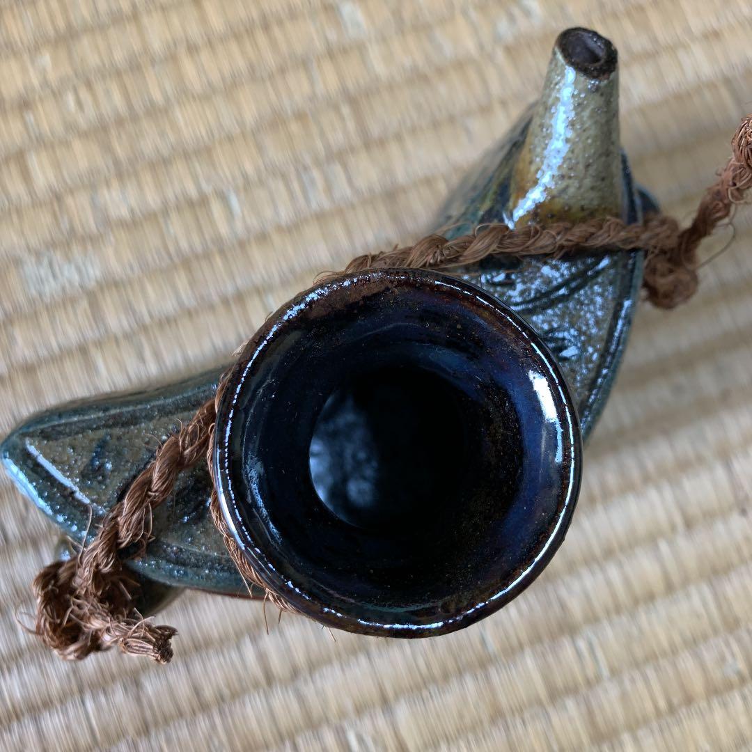 壺屋焼　抱瓶　腰下げ酒器　沖縄