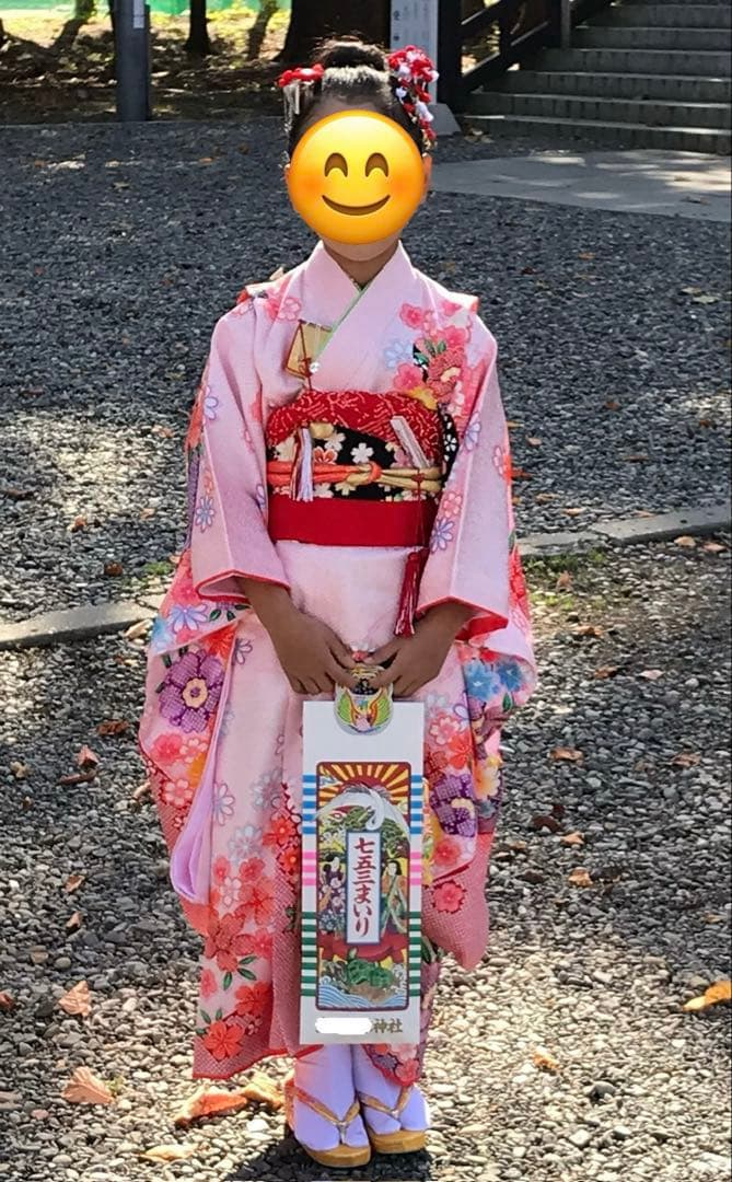 7歳　七五三　正絹着物　小物フルセット