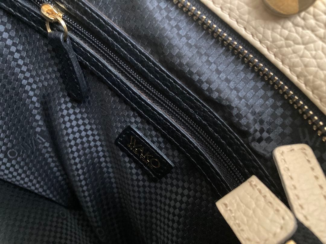 未使用 WAKO 銀座和光 ハンドバッグ アニマル柄 ファー レザー シボ革