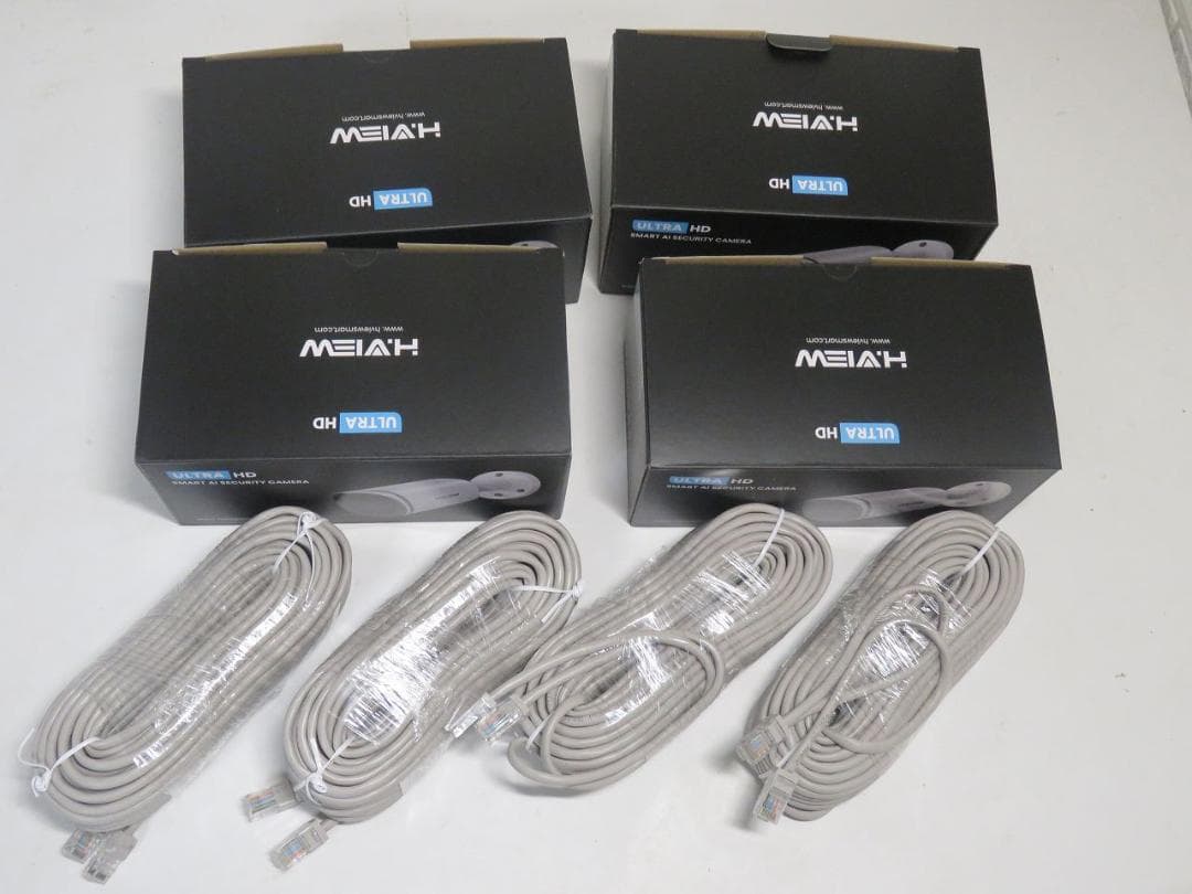 H.VIEW 4台セット 4K防犯カメラシステム　美品