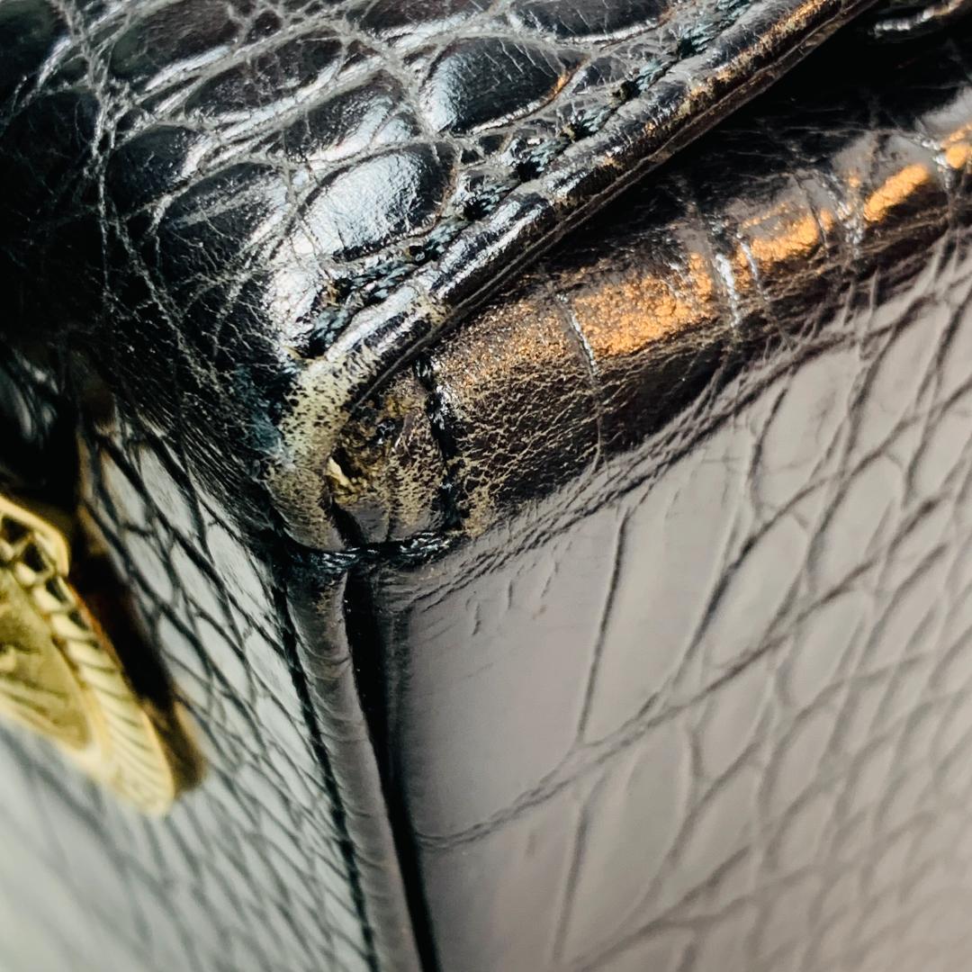 パ*ム様 ジャンニヴェルサーチ ハンドバッグ バニティバッグ サンバースト クロ