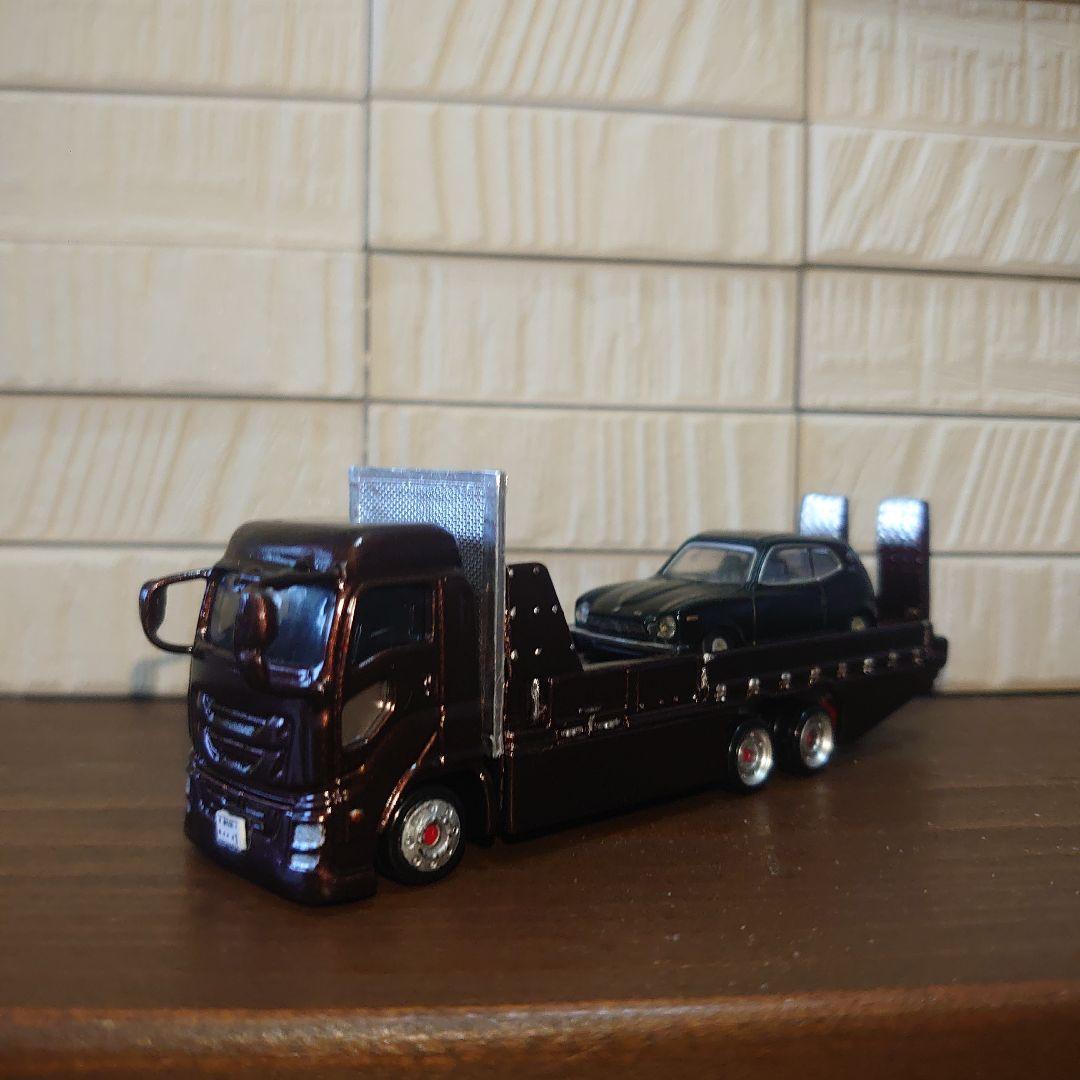 いすゞ　ギガ　デコトラ　積載車　 ロングトミカ 改‼️