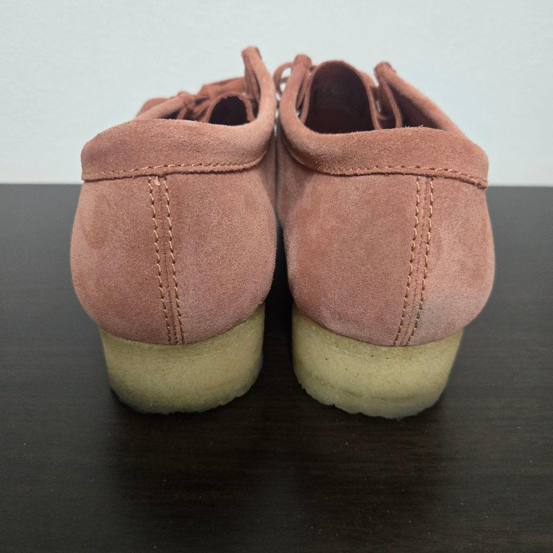 【美品】Clarksピンクスエード モカシンデッキシューズ　クラークスワラビー