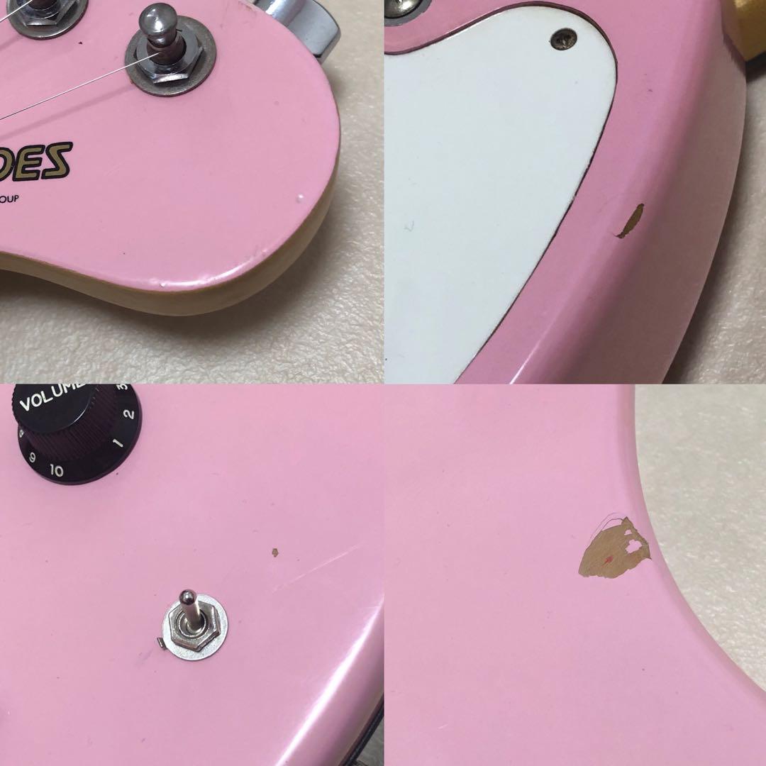 【美品】ZO-3 ピンク アンプ内蔵ミニギター ヘッドフォン端子付