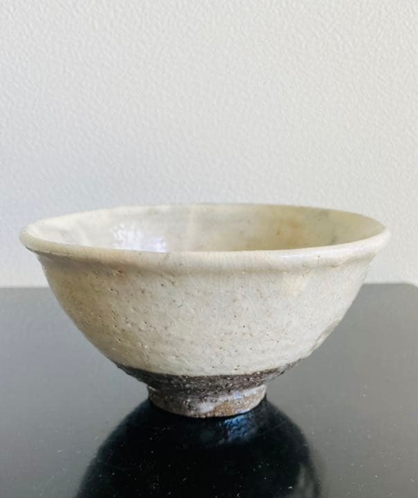 茶碗　無地刷毛目碗　杉本立夫　号は泥牛　　京都大吉主人　抹茶碗　桐箱入