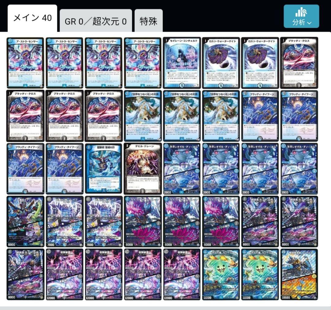 カリヤドネループ(青黒カリヤドネ)　調整カード(落城の計)付き