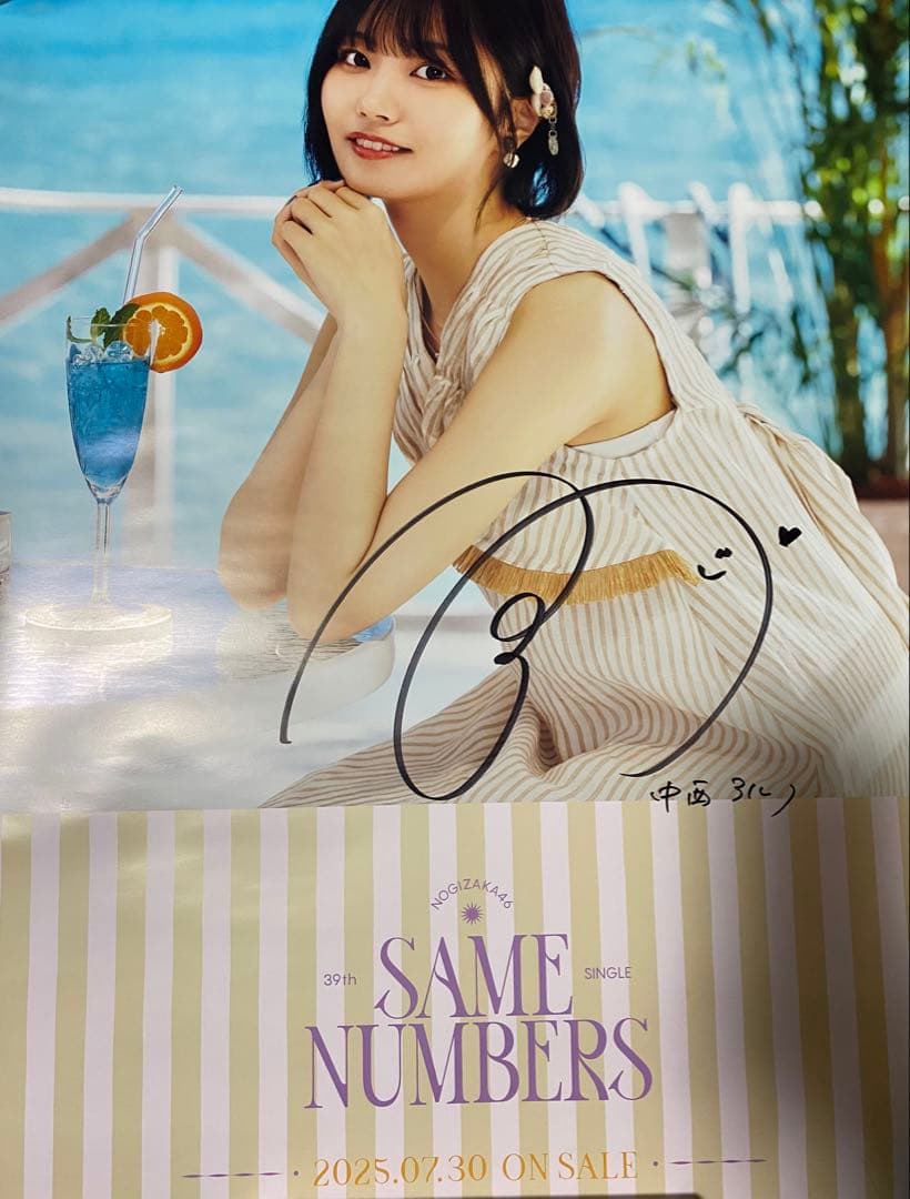 ウ*ア様 中西アルノ 直筆サイン入り ポスター