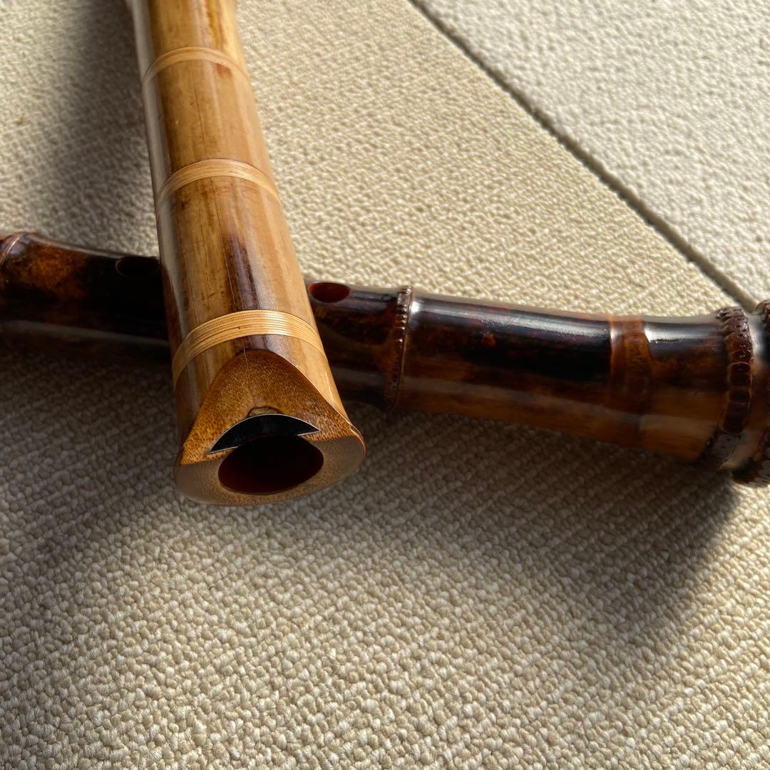 249⭐️尺八眞山銘　一尺九寸管　眞山銘三印
