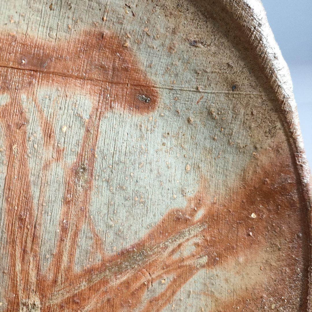 A895-5/備前焼/在銘/平鉢/大鉢/盛鉢/飾鉢/