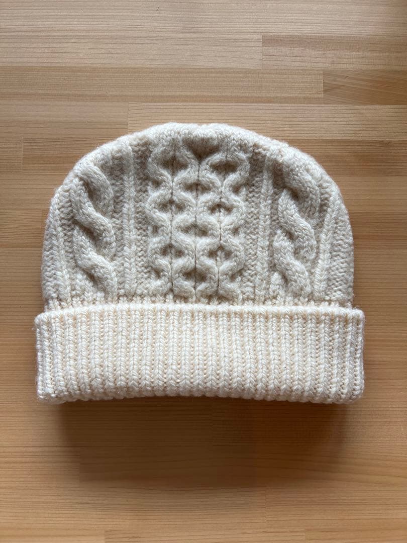 【美品】maison martin margielaマルジェラアイボリーニット帽