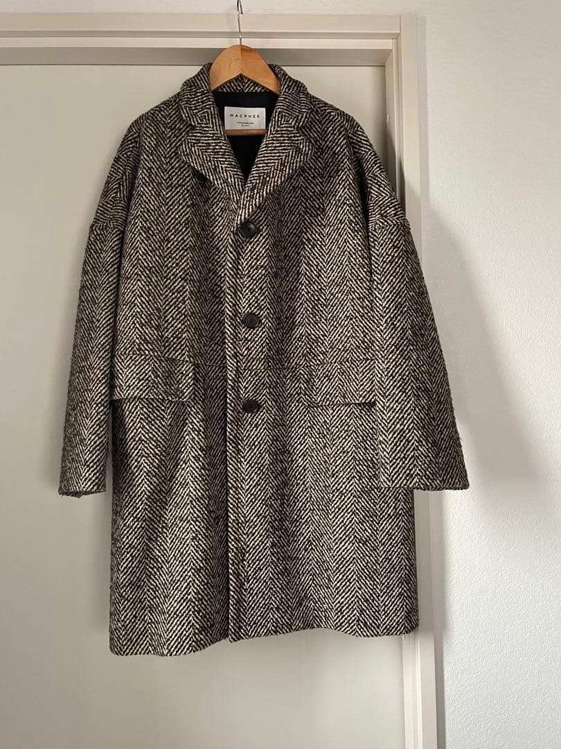 マカフィー　ヘリンボーンツイードコート