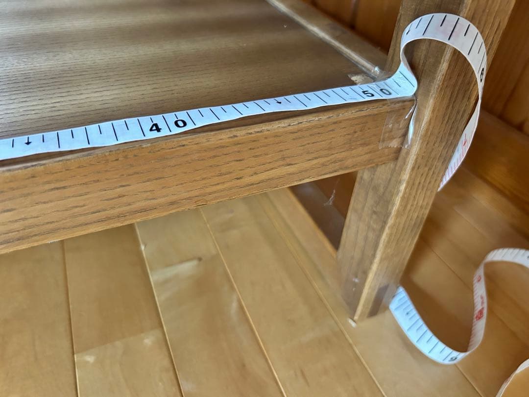 カリモク　木製座卓 ガラス天板付き 約90cm