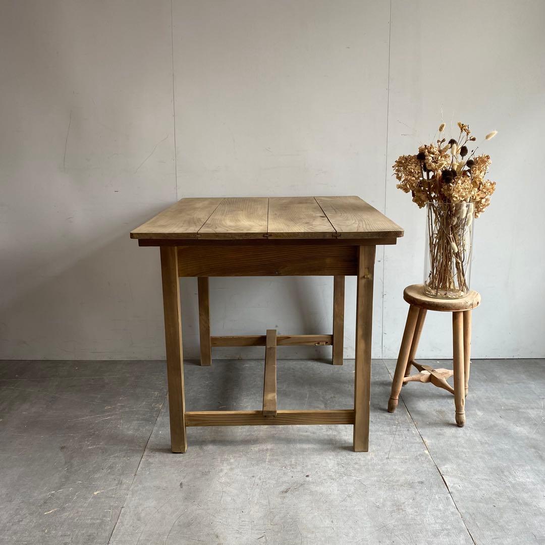 アンティーク 机 テーブル デスク 無垢材 無塗装 z414