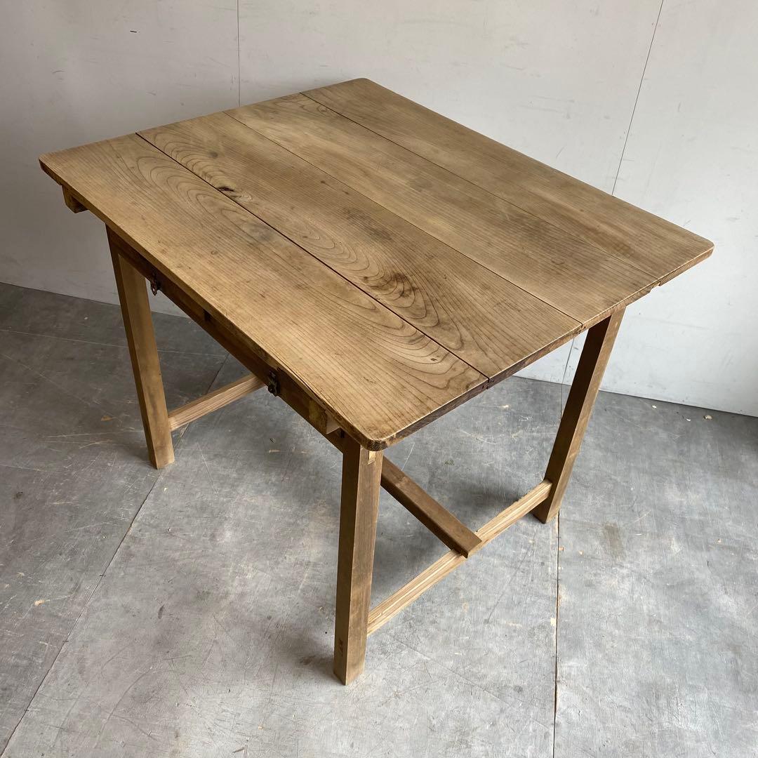 アンティーク 机 テーブル デスク 無垢材 無塗装 z414