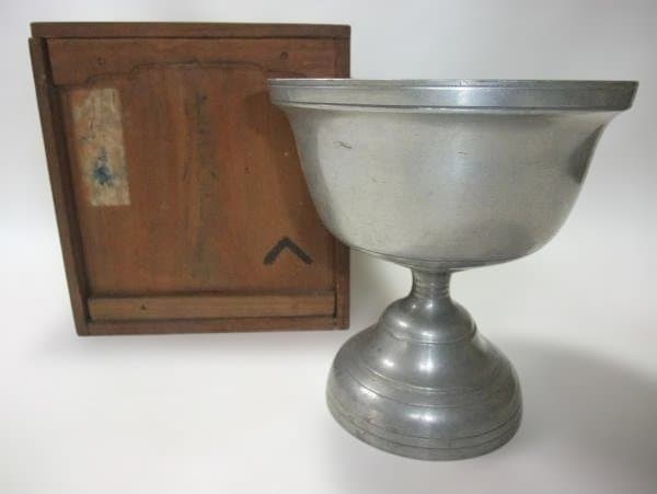 酒器 古い 本錫 盃洗 錫製 579ｇ 時代物 骨董 古美術