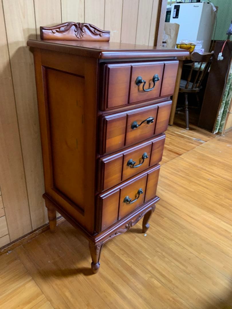 イタリアデザイン　電話台 キャビネット 猫脚 飾り棚