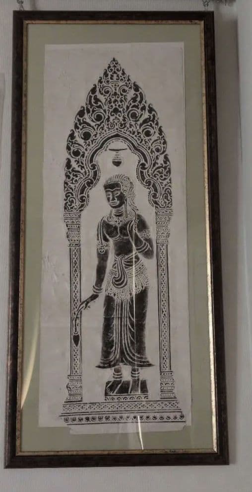 仏像拓本　アンコールワット