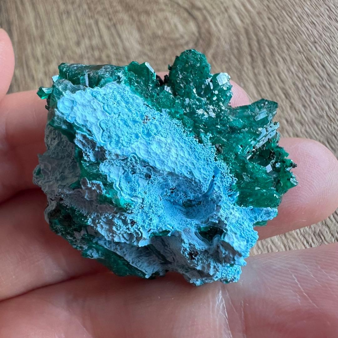 ダイオプテーズ クリソコラ 共生 鉱物 標本 原石