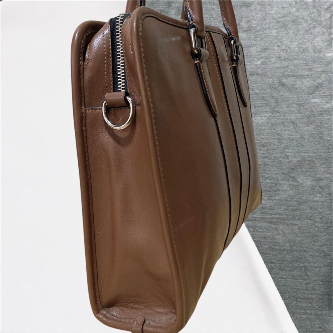 美品 COACH コーチ レザー メンズ ビジネスバッグ ブリーフケース