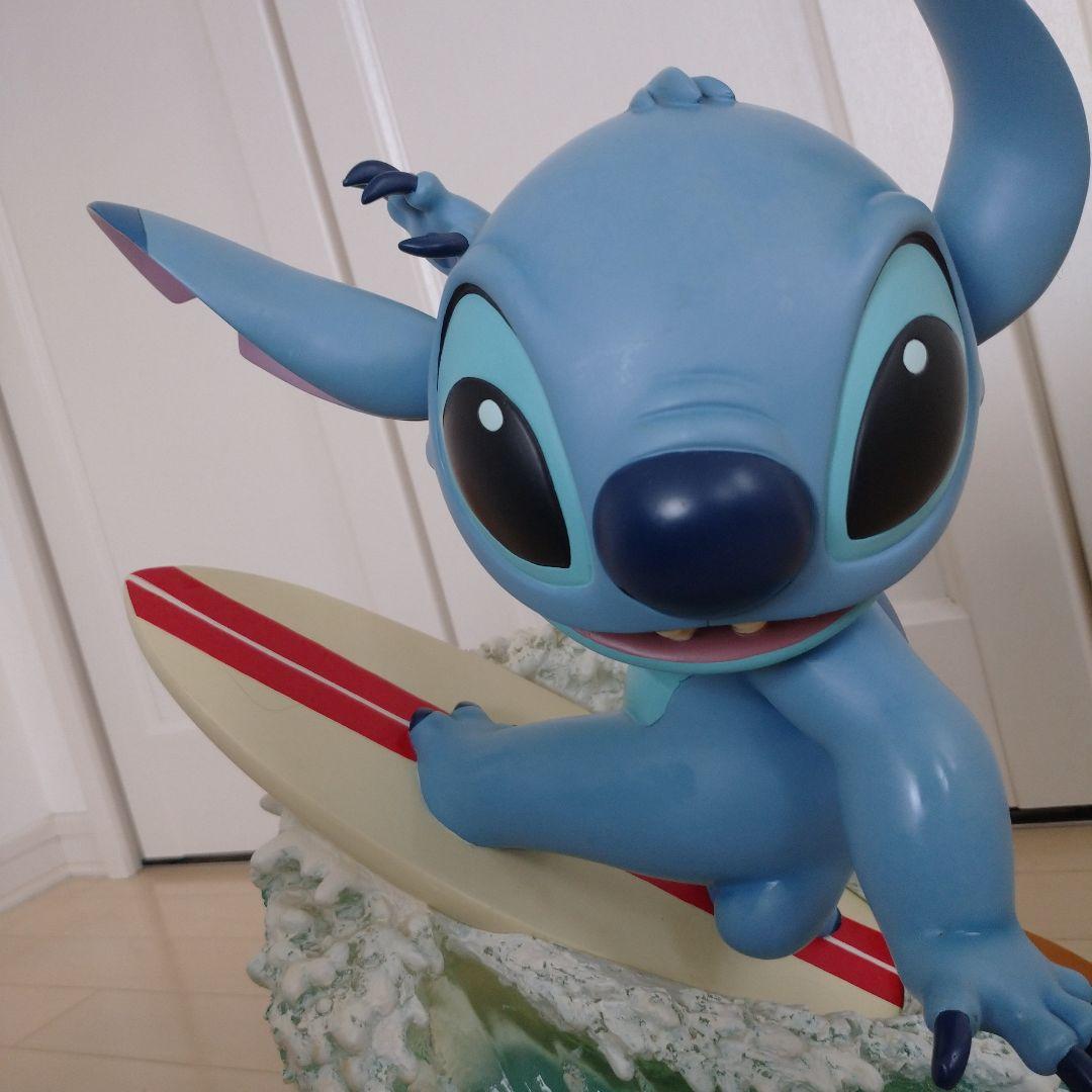 【激レア】ディズニー限定 スティッチサーフィン ビッグ陶器製置物
