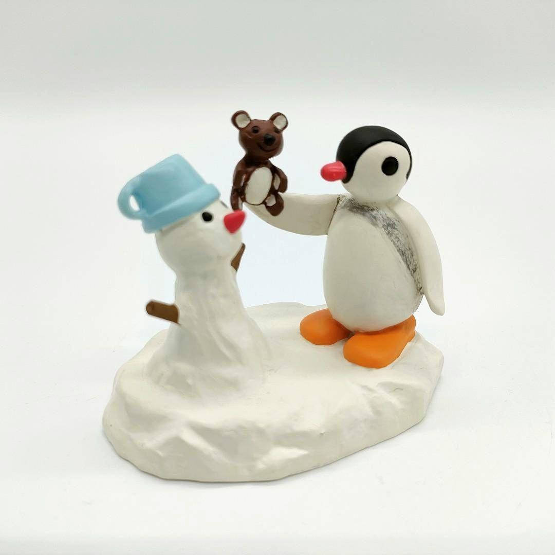 ピングー ポリレジン マスコット ピンガと雪だるま