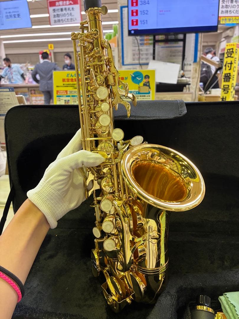 ゴールド ソプラノサックス 本体 マウスピース付き