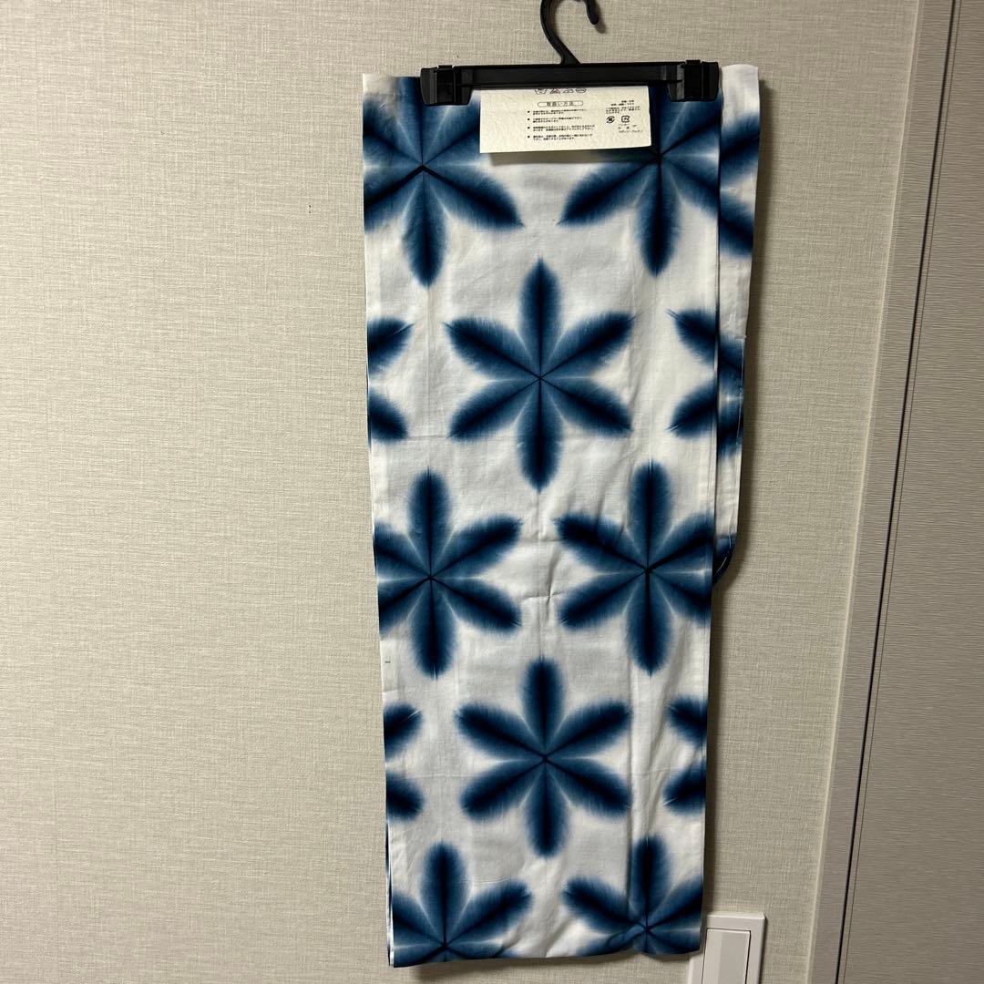 [値下げ］雪花絞り　板締め絞り　浴衣　絞り