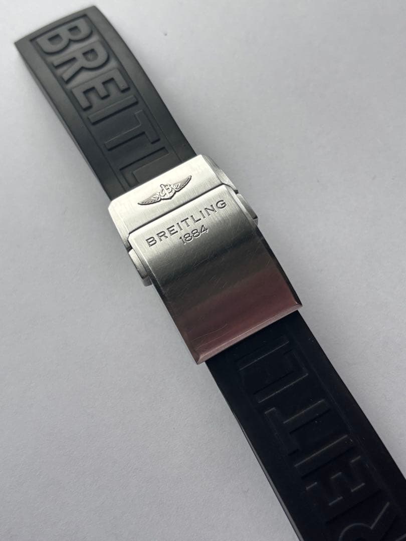 【希少（廃盤）、美品、未使用に近い】ブライトリング 純正 ラバーベルト　バックル