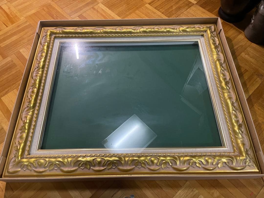 金色と銀色の装飾額縁 欧米風額　ゴールドバロック調　高級額縁　水彩画　油絵