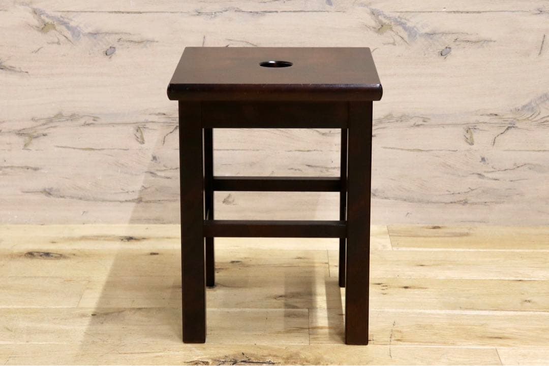 GMIK213○北海道民芸 スツール 樺材 椅子 腰掛け 飾り台 アンティーク