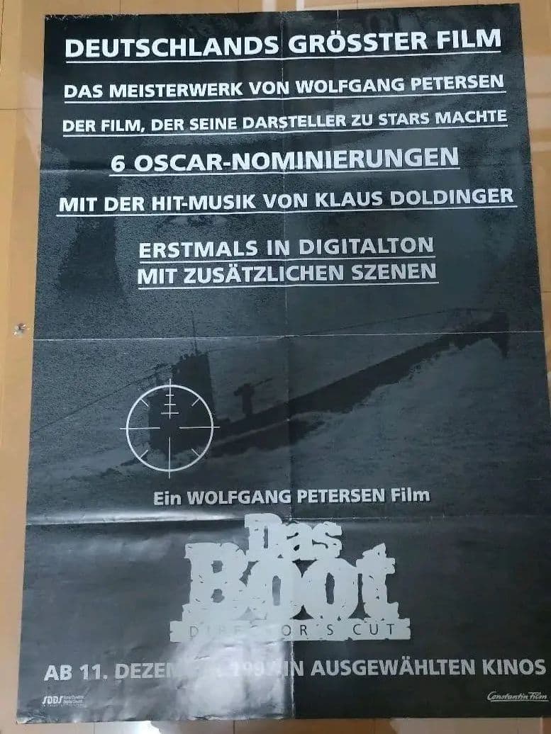 DAS BOOT directer cutドイツポスター Uボート U96