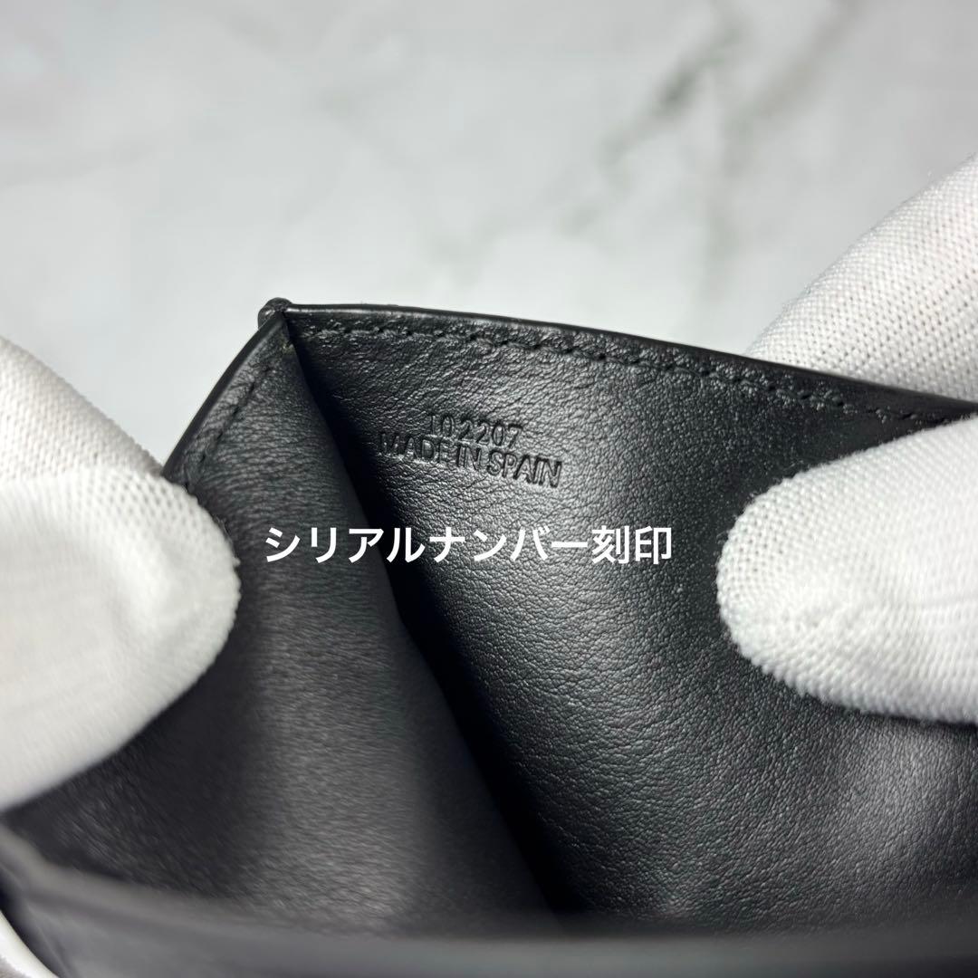 ロエベ　アナグラム　トライフォールドウォレット　Wホック　三つ折り　財布