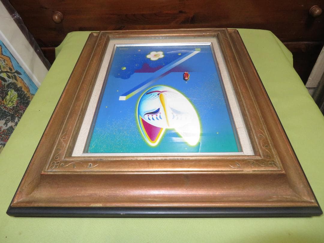 ◆　 後藤英雄　「祭りが終わった日」　油彩　F4号　現代童画会常任委員　◆