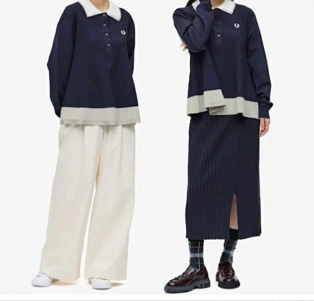 ［美品］FRED PERRY　フレッドペリー　F7246　ポロシャツ　プリーツ