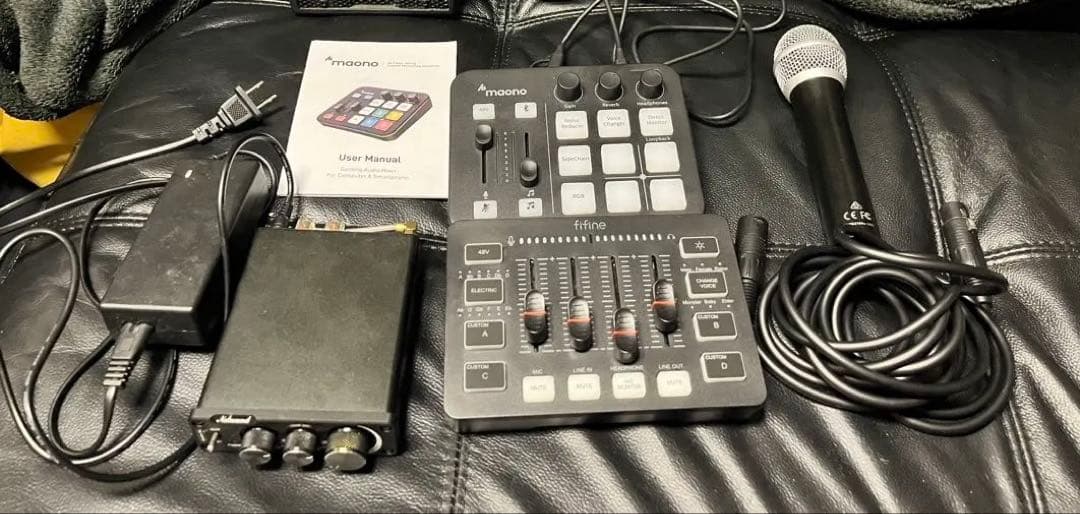 オーディオ　ミキサー　アンプ　マイクセット