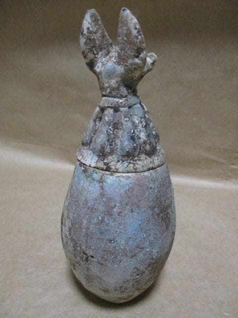 古代エジプト　ミイラ　カポノス壺　箱付き　超貴重　Q91-2